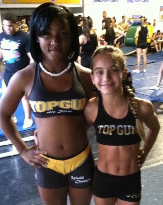 Angel Rice taking a picture with Gabi Butler.